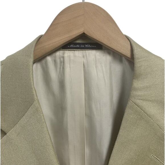 Roundtree & Yorke Silk Worsted Wool Sport Coat Mens Size 48R Beige NWT $199 - Picture 3 of 9